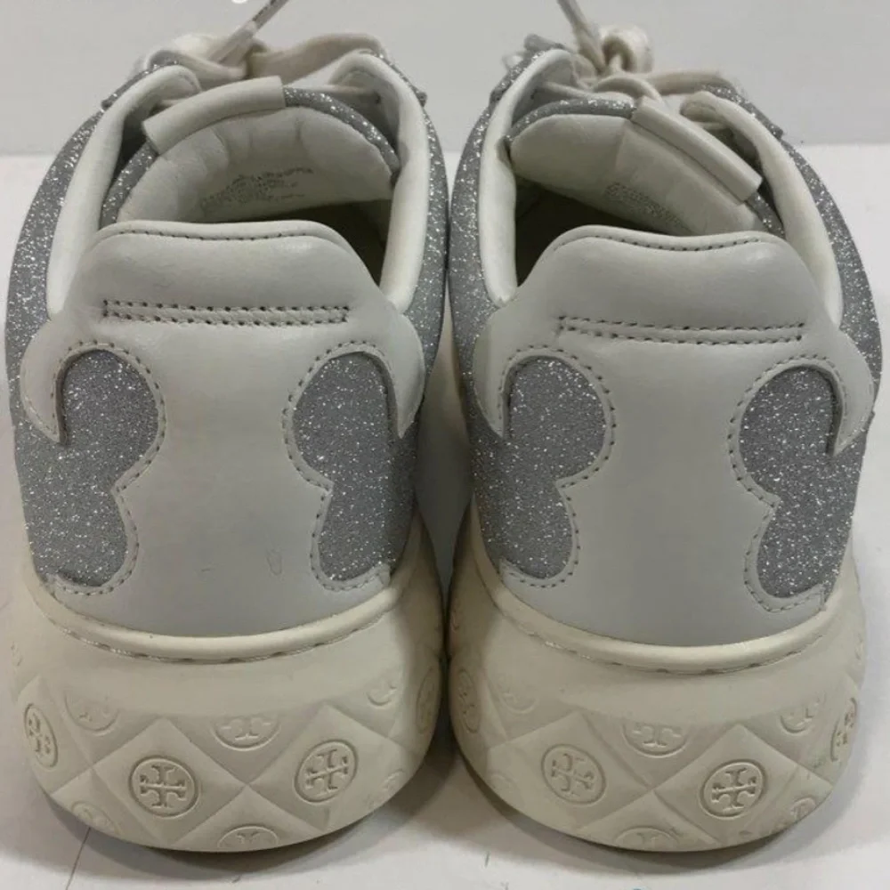 Tory Burch Ladybug Silver Glitter Women's Sneakers Size 8M